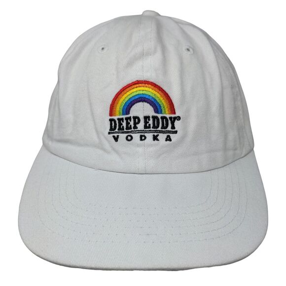 Deep Eddy Vodka Pride Rainbow Slideback Hat White One Size Embroidered - Picture 1 of 6